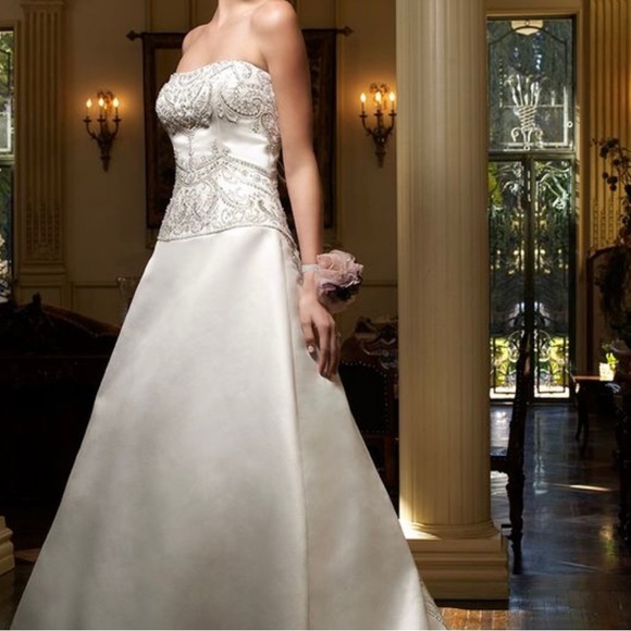 Casablanca Bridal Dimond Collection Aline Satin Swarovski Crystal Corset